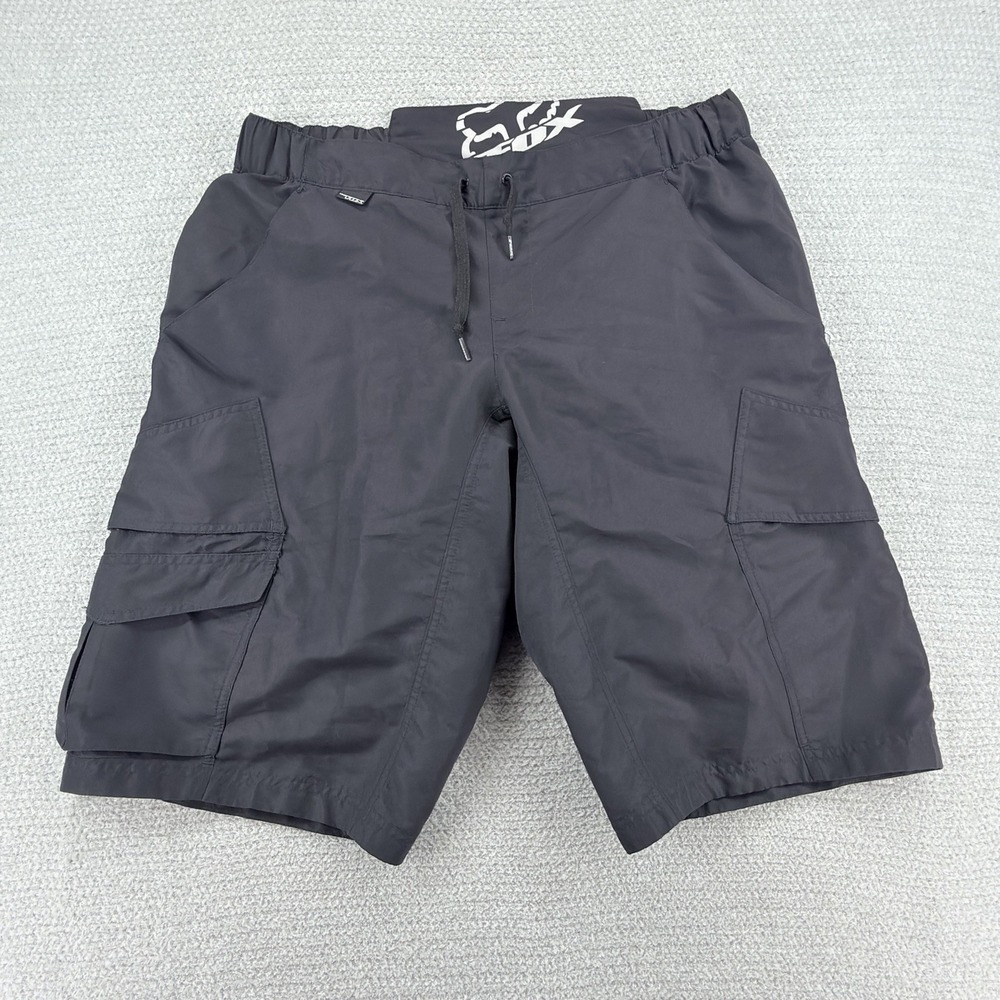 Fox Racing Ranger Utility Cargo Shorts Mens 36 Black Padded Liner Biking